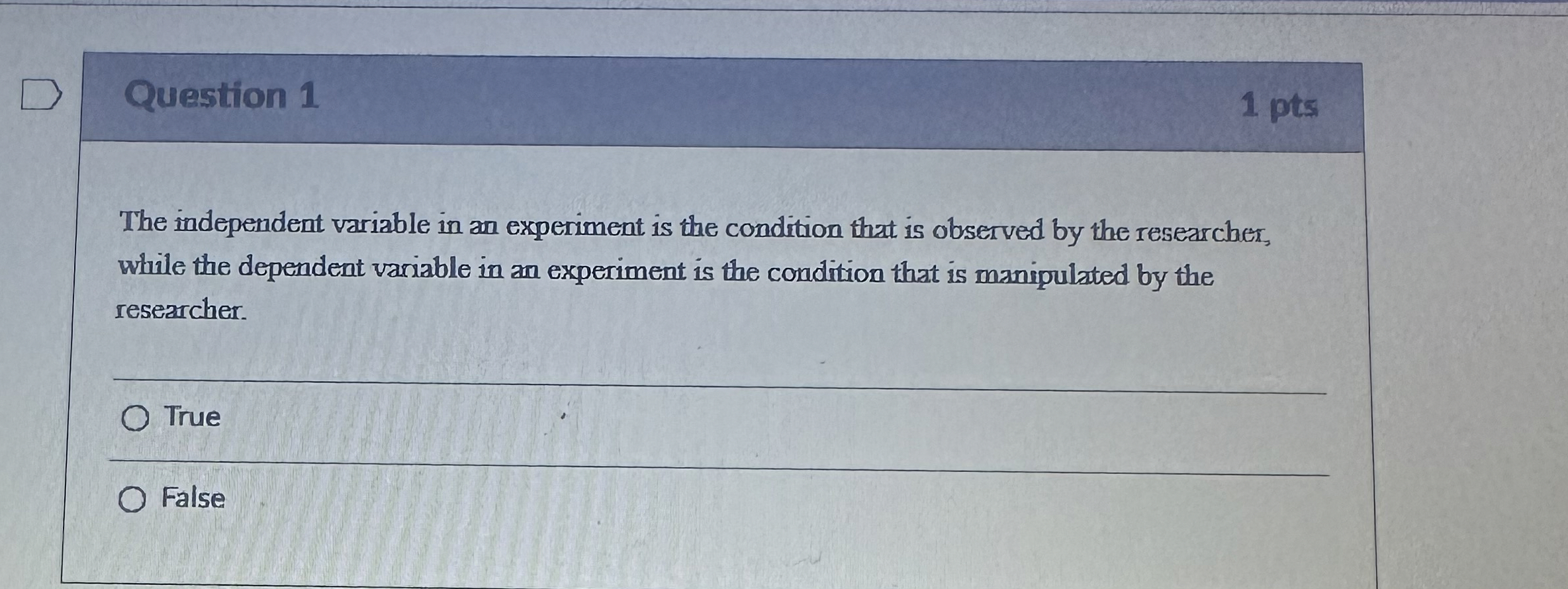 Solved Question 11 ﻿ptsThe Independent Variable In An | Chegg.com