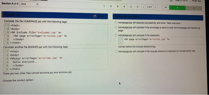 Solved Section 4 of 6 Java 2 3 4 5 6 Choose the best | Chegg.com