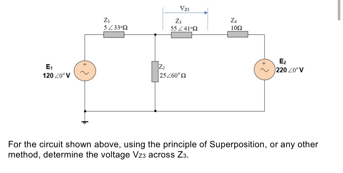 Solved For the circuit shown above, using the principle of | Chegg.com