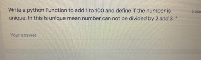 Solved 6 poi Write a python Function to add 1 to 100 and | Chegg.com