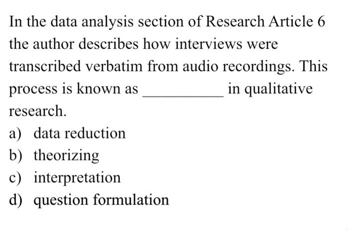 example of data analysis section of research paper