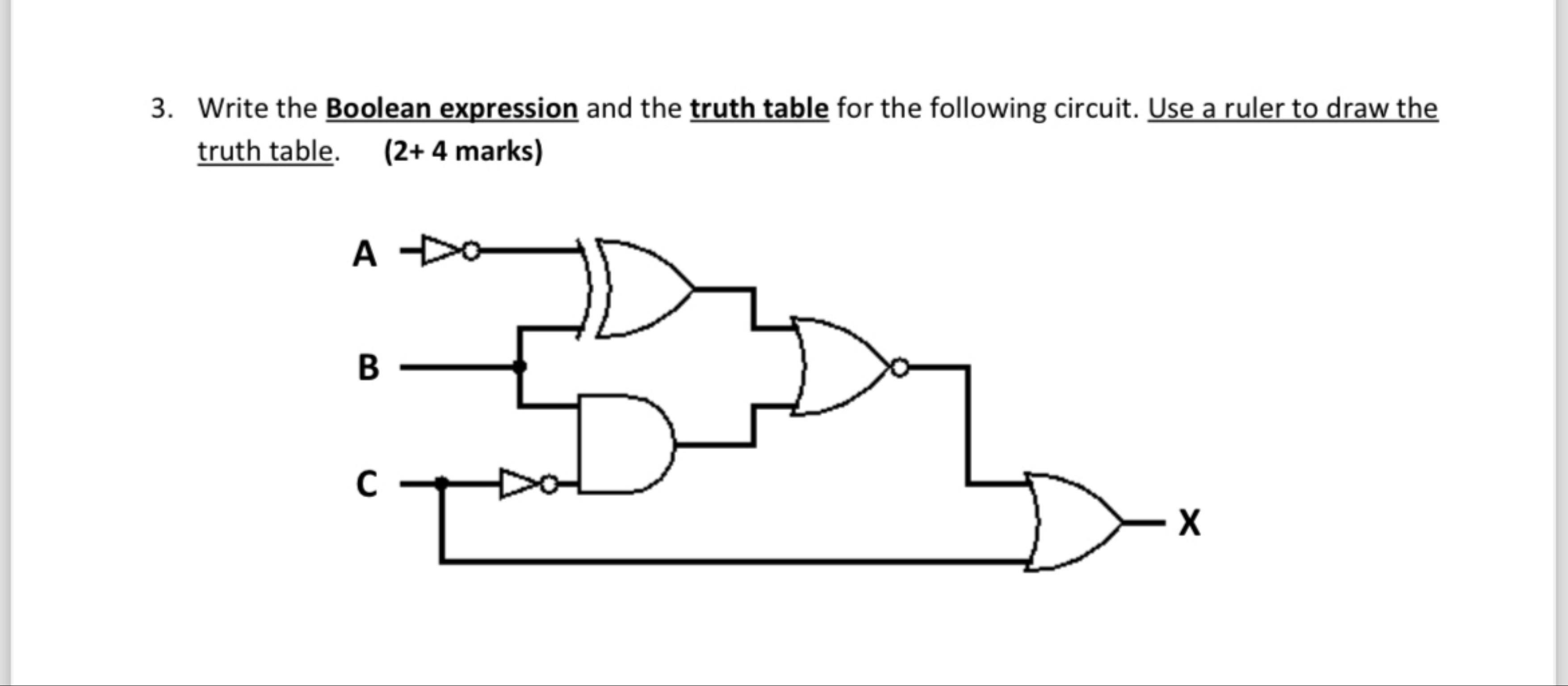 Solved Write the Boolean expression and the truth table for | Chegg.com