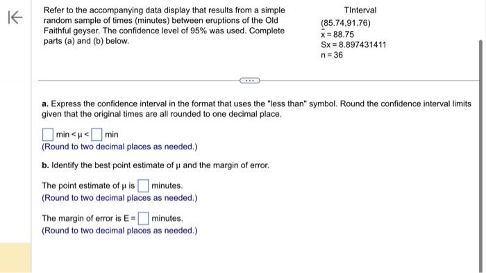 Solved Refer to the accompanying data display that results | Chegg.com