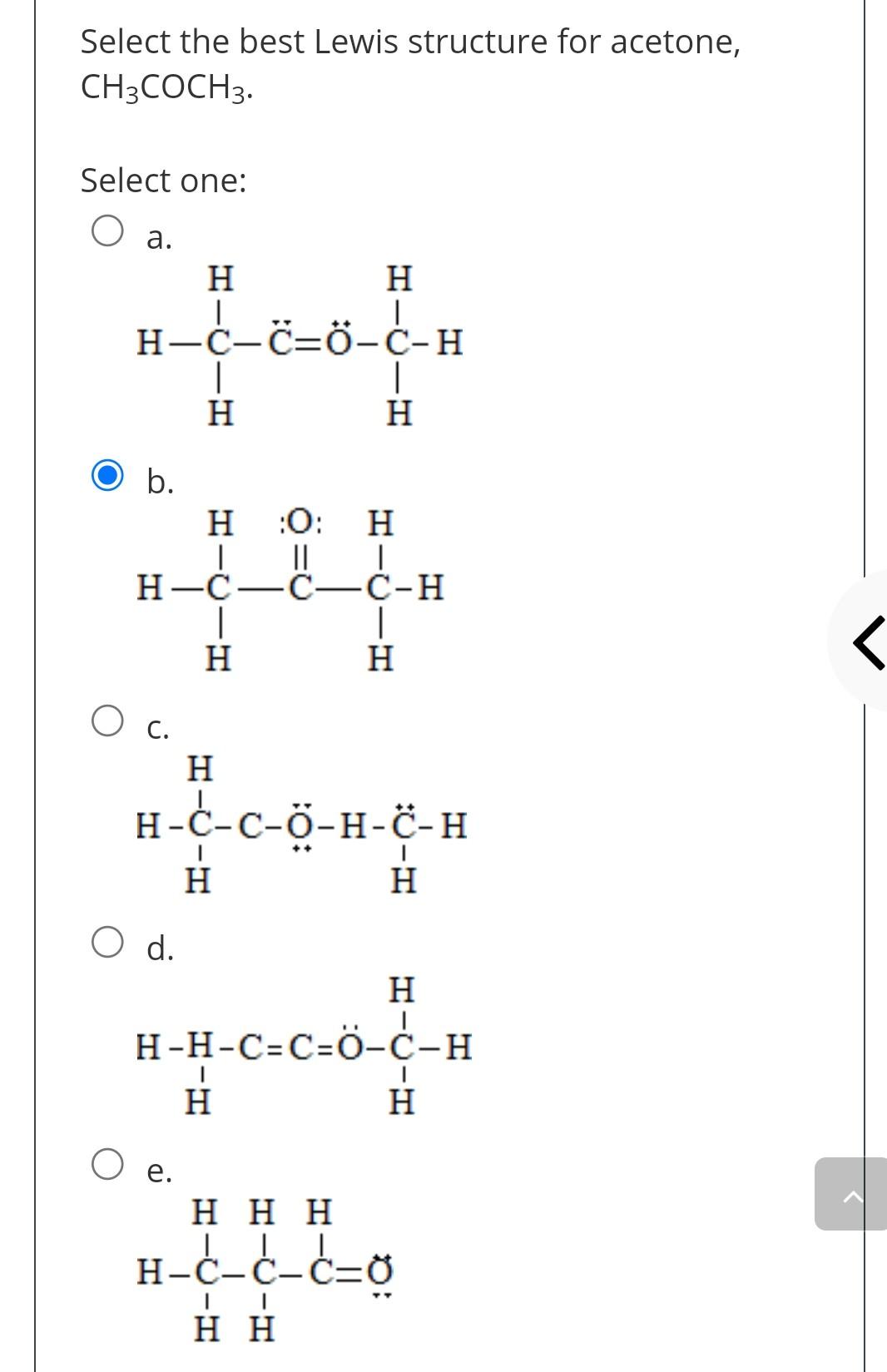 acetone structure