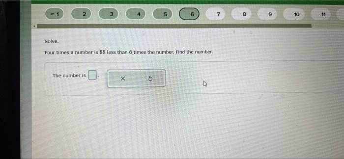 solved-2-solve-four-times-a-number-is-88-less-than-6-ti