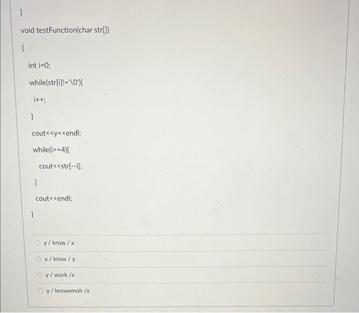 Solved 4 pts Question 9 If following function is called in a | Chegg.com