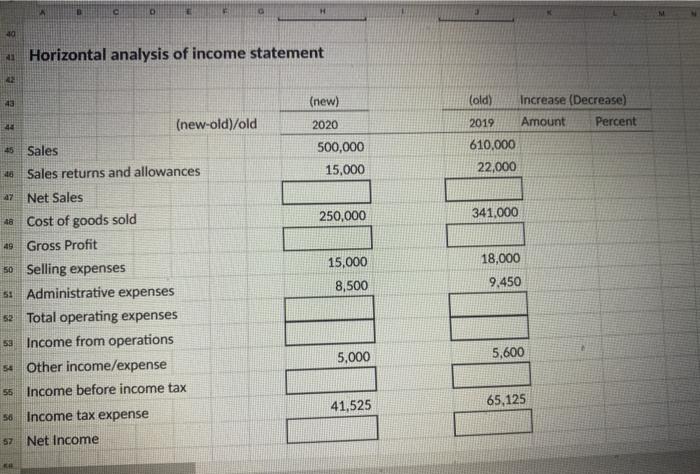 Solved 1 Vertical analysis of income statement Completed by | Chegg.com