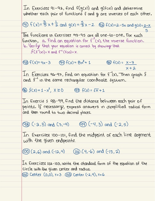 Solved 5 In Exercises 91 92 Find F Gcx And G F X And Chegg Com