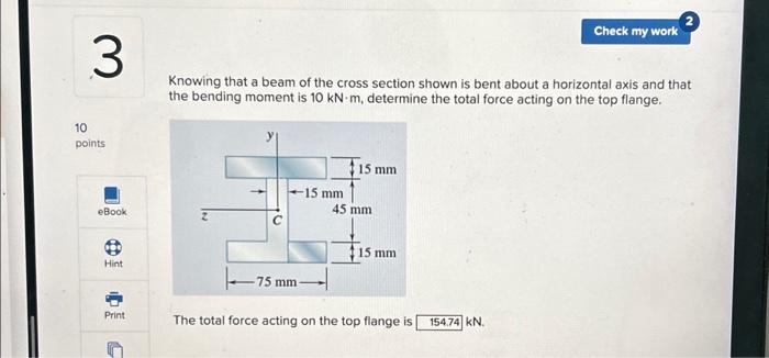 Solved Knowing that a beam of the cross section shown is | Chegg.com
