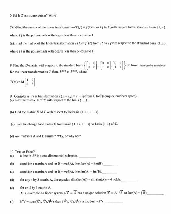 1. Assume that matrices A and rref(A)=B, where | Chegg.com