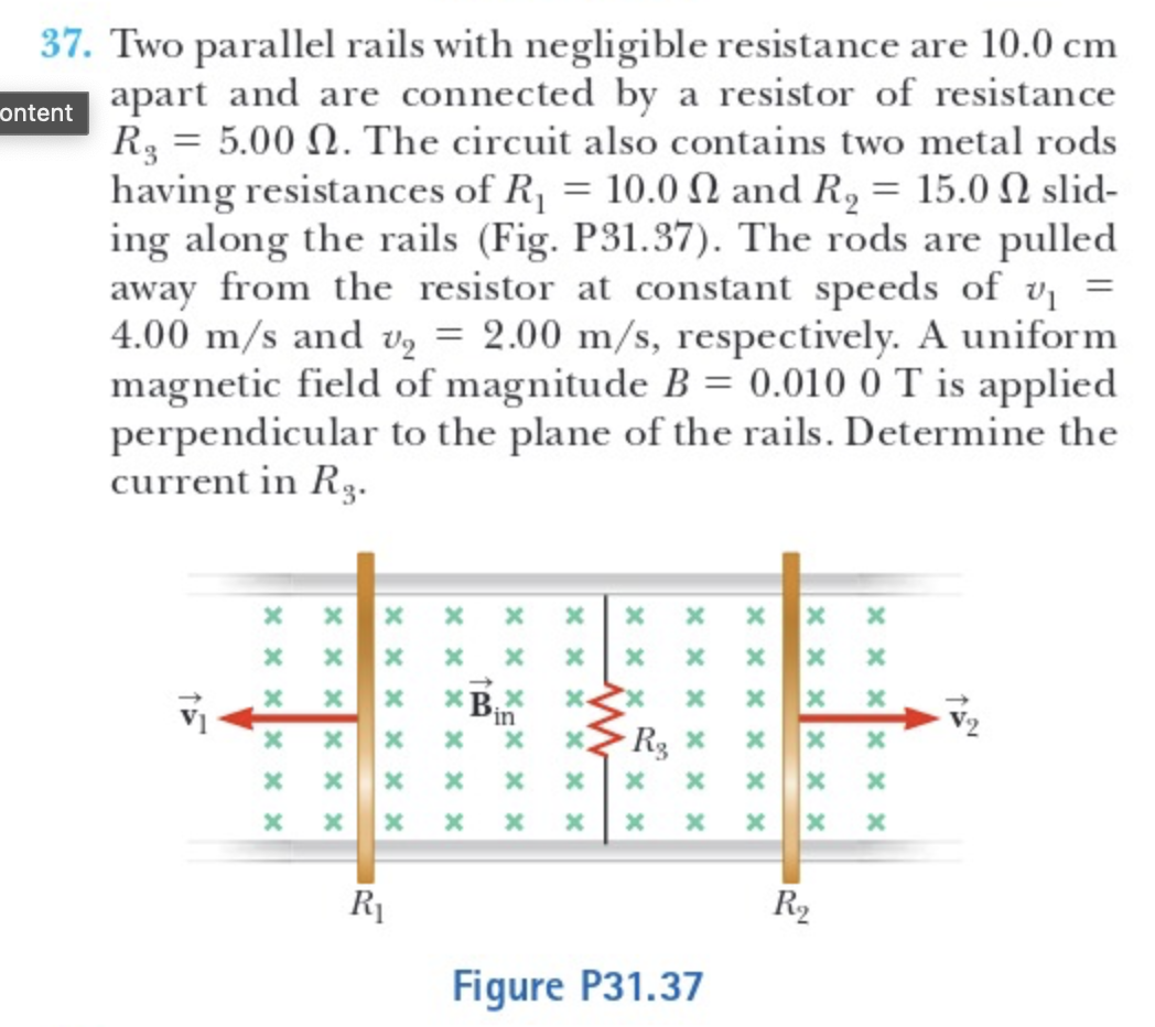 Solved Two parallel rails with negligible resistance are | Chegg.com