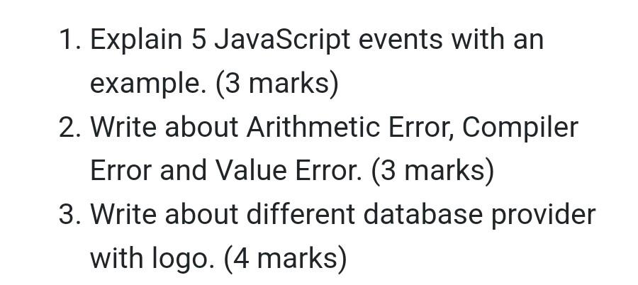 1 Explain 5 JavaScript Events With An Example 3 Chegg 1-explain-5-javascript-events-with-an-example-3-chegg