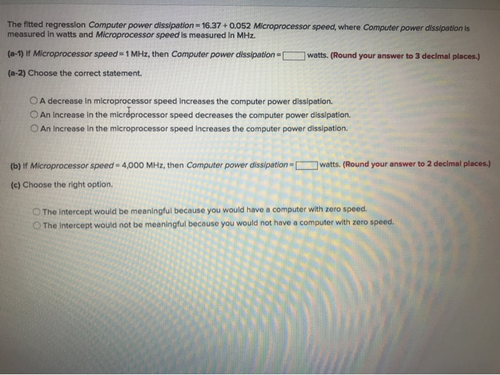 solved-the-fitted-regression-computer-power-dissipation-chegg