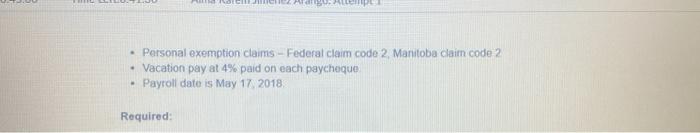 Use the Payroll Deductions Online Calculator (PDOC) | Chegg.com
