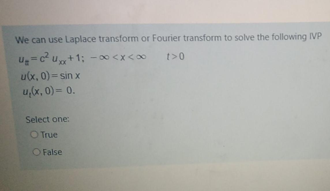 Solved We can use Laplace transform or Fourier transform to | Chegg.com