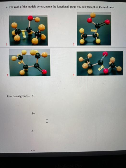 Solved 9. For each of the models below, name the functional | Chegg.com