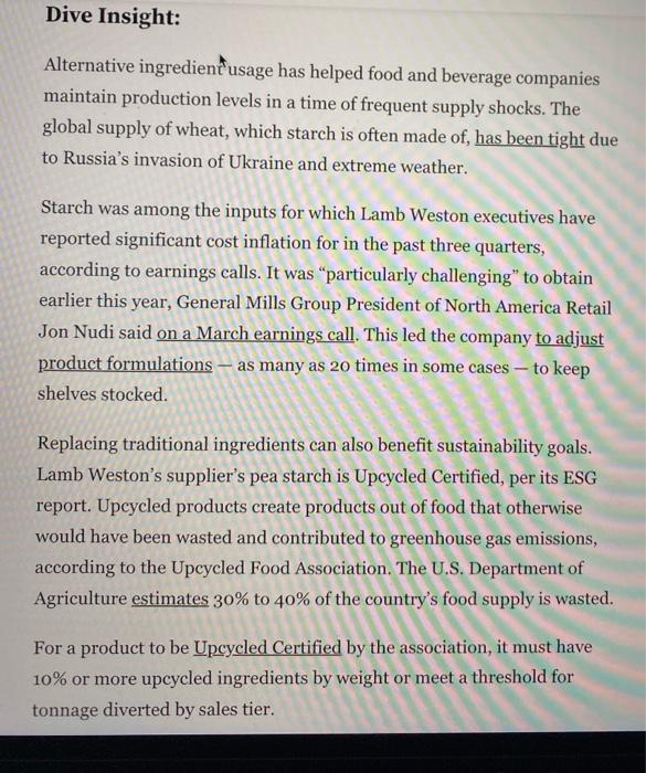 Solved Dicuss the benefits you see from this company's