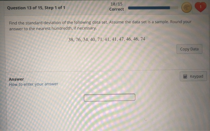 Solved Question 13 of 15, Step 1 of 1 10/15 Correct Find the | Chegg.com