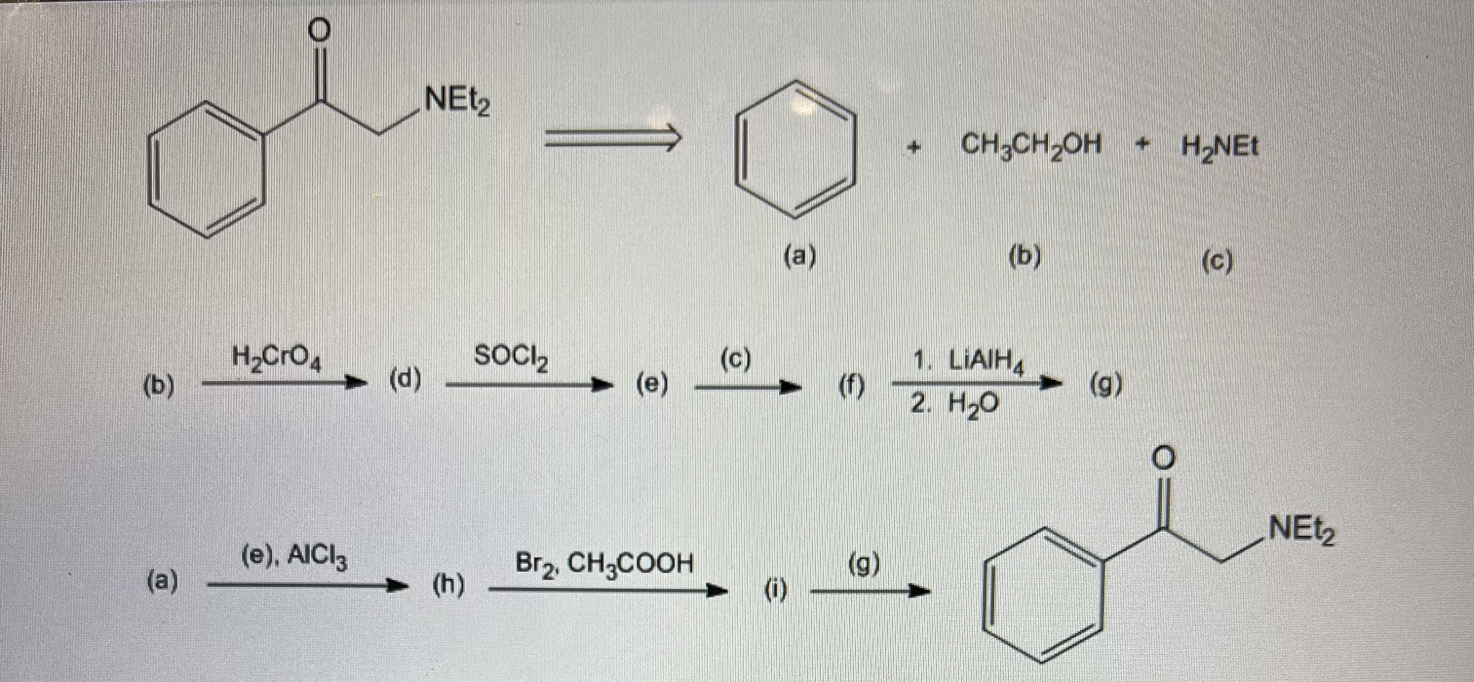 Solved Please give the structure for a-g in this synthesis | Chegg.com