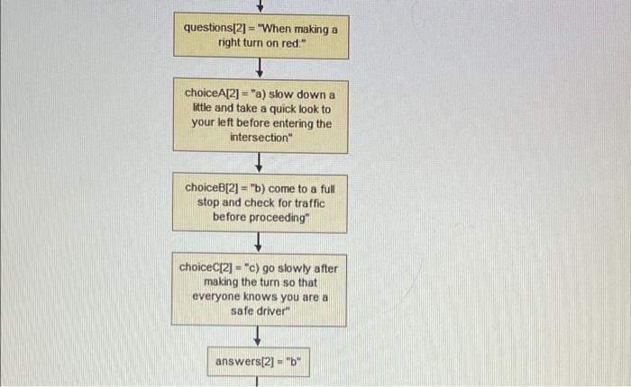 Solved I am making a multiple choice quiz on flowgorithm I | Chegg.com