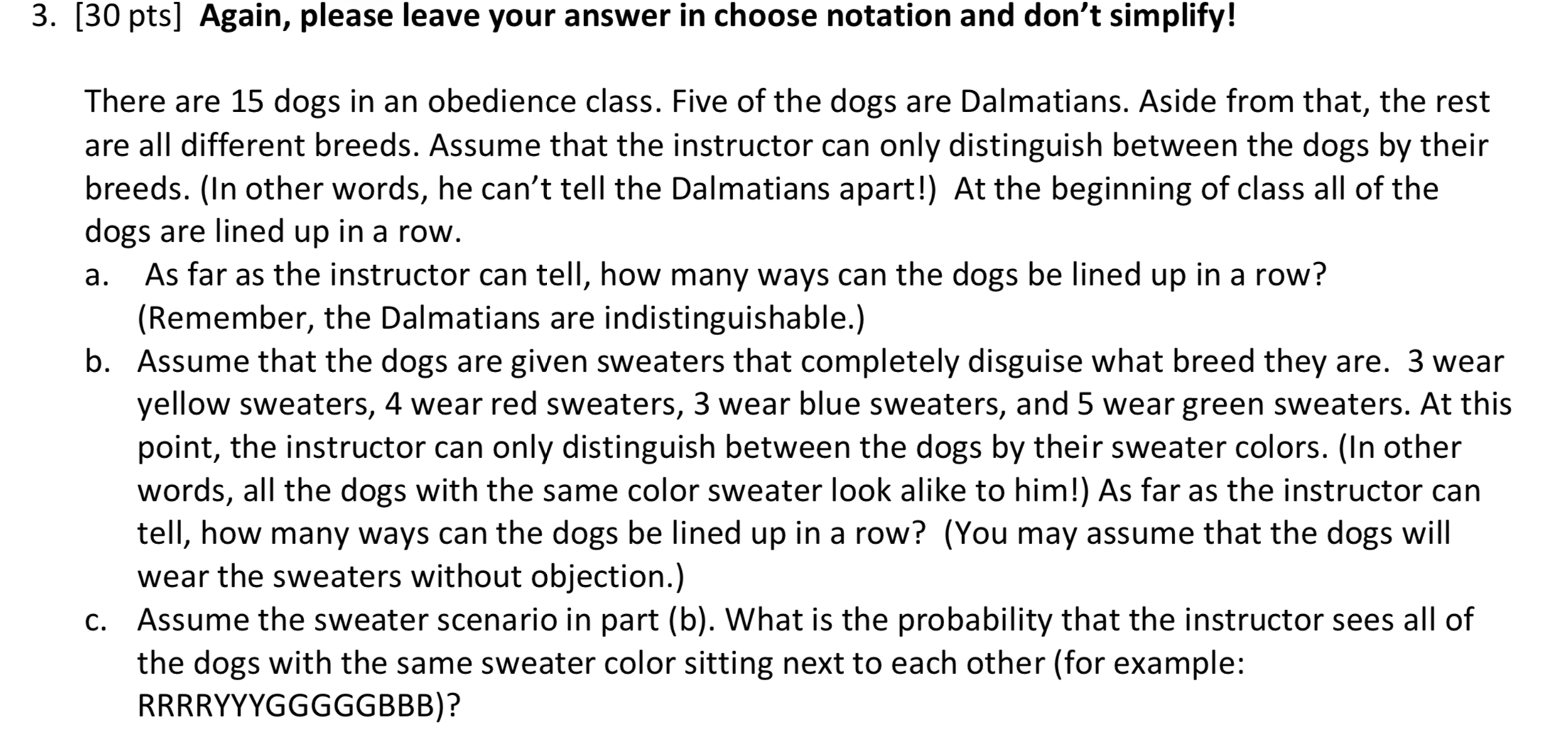 Solved PLEASE WRITE ALL ANSWERS IN CHOOSE NOTATION | Chegg.com