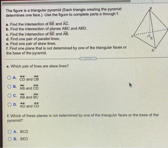 Solved The figure is a triangular pyramid (Each triangle | Chegg.com