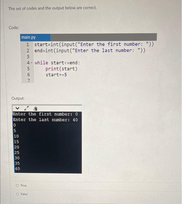 Solved The set of codes and the output below are correct. | Chegg.com