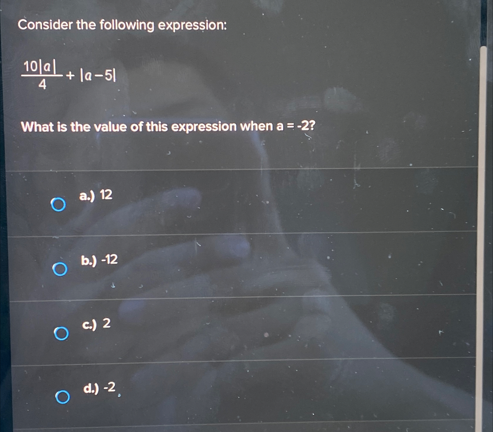 the value of the expression 5 10 4 3 is ____
