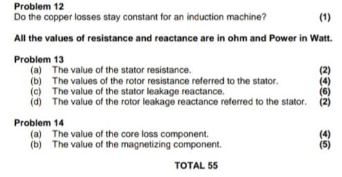 Solved Problem 12 Do the copper losses stay constant for an | Chegg.com