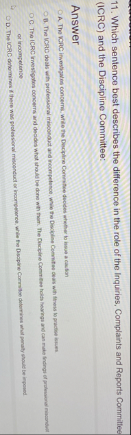 Solved Which sentence best describes the difference in the | Chegg.com