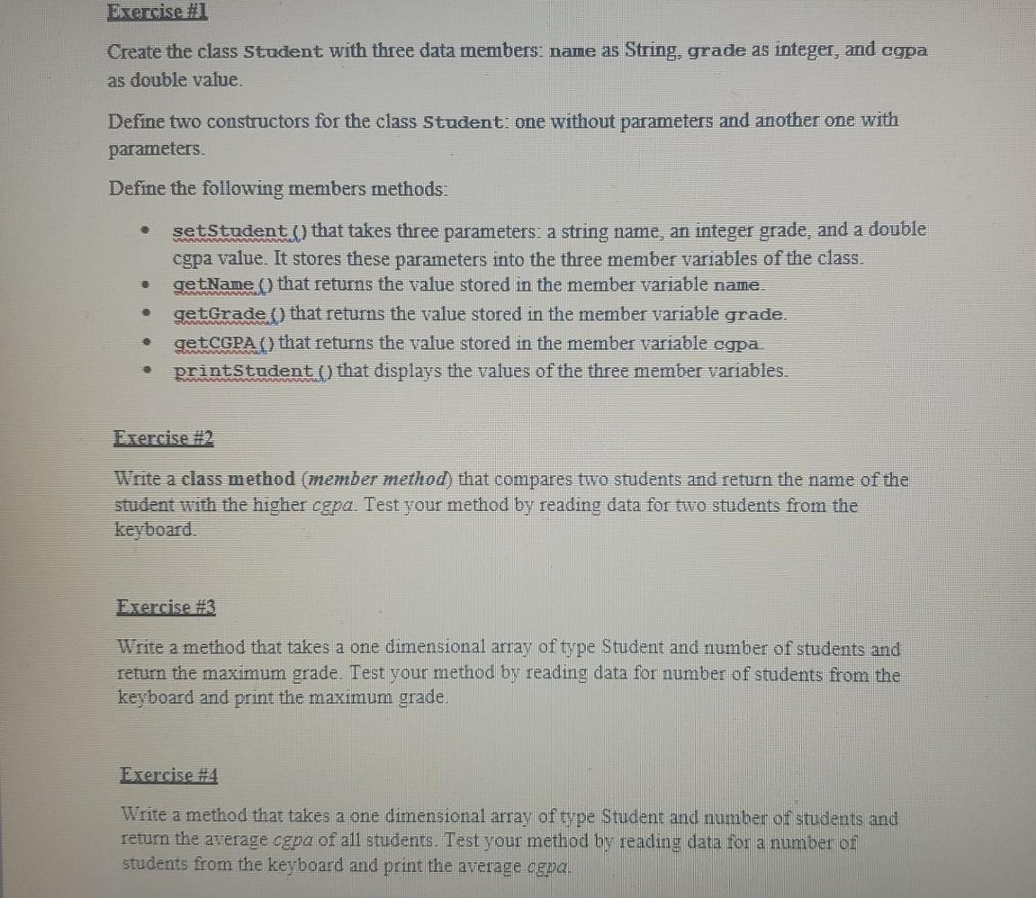 Solved Please solve this question in Java with the main, all | Chegg.com