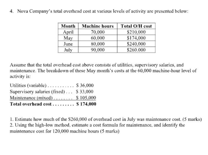 solved-4-nova-company-s-total-overhead-cost-at-various-chegg