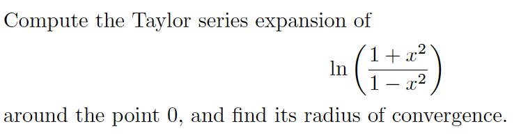 Solved Compute the Taylor series expansion | Chegg.com