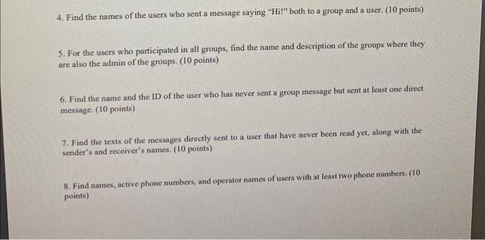 Solved can you solve the following SQL question by | Chegg.com