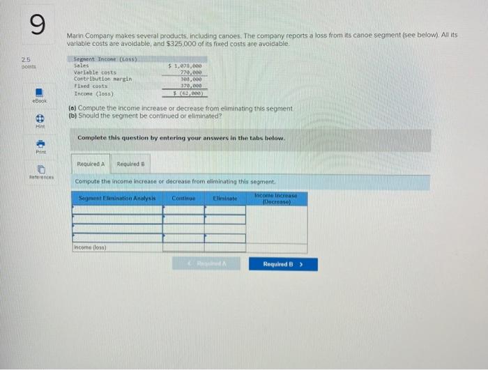 Solved Marin Company makes several products, including | Chegg.com