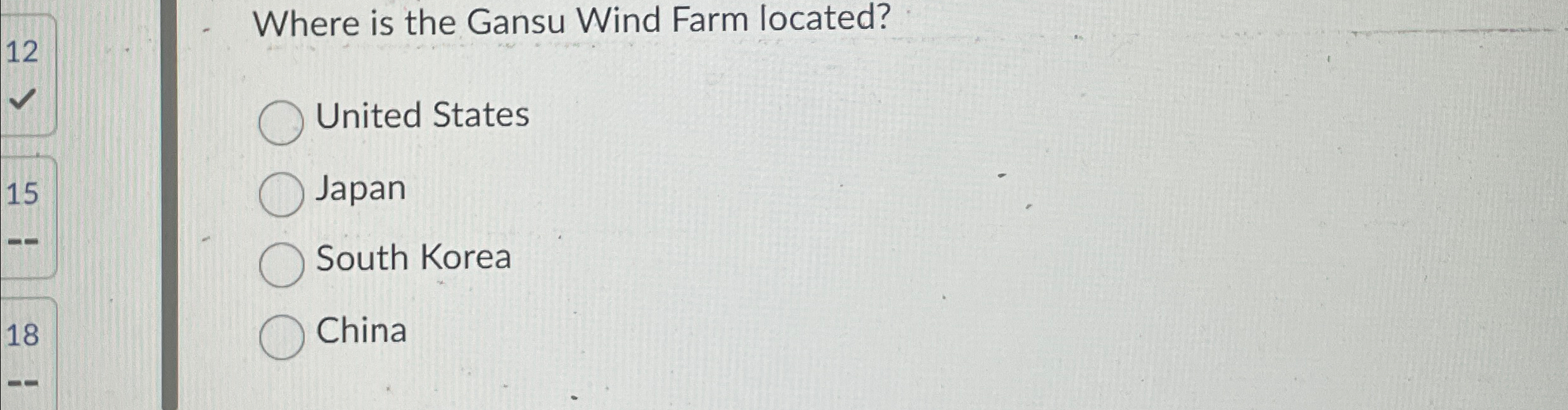 Solved Where is the Gansu Wind Farm located?United | Chegg.com