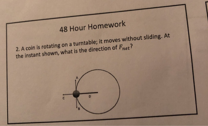 Solved 48 Hour Homework 2. A coin is rotating on a | Chegg.com