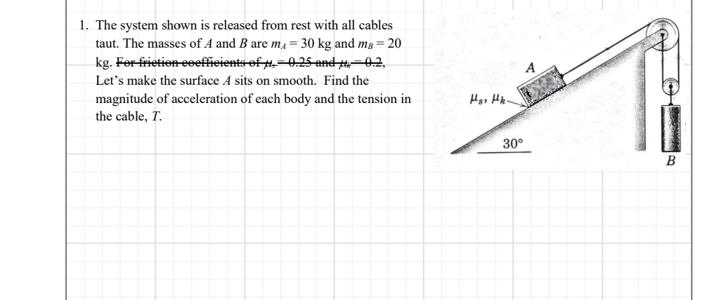 Solved The system shown is released from rest with all | Chegg.com