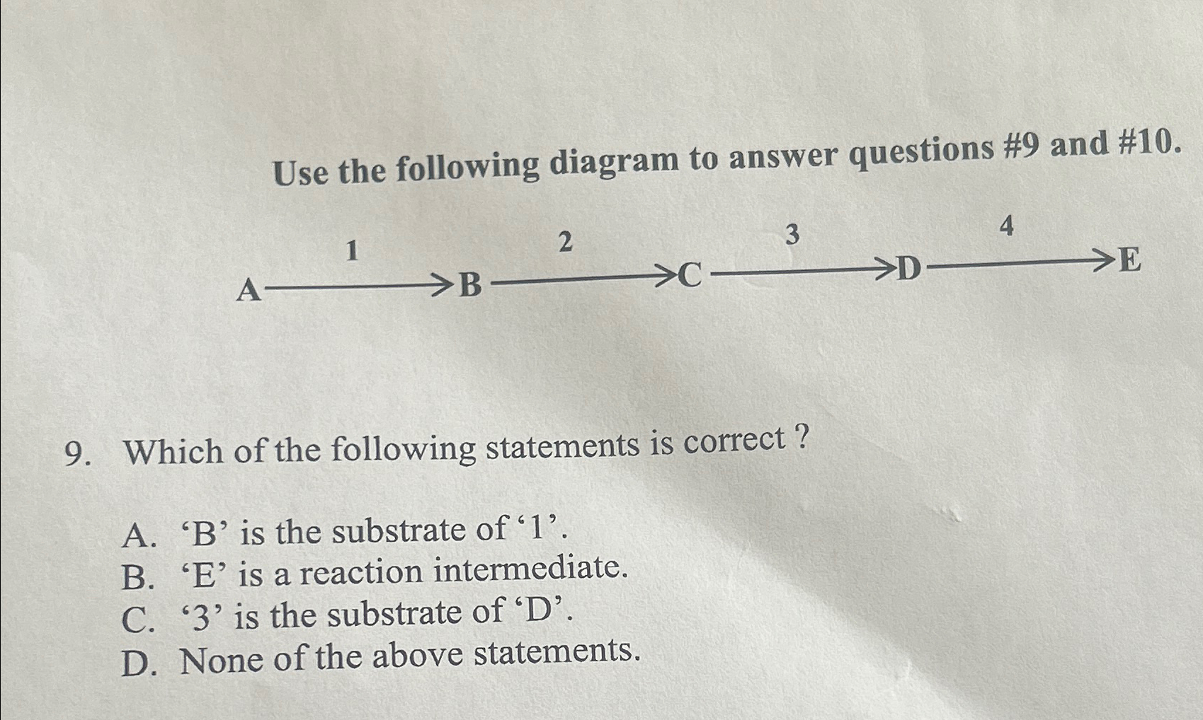 Solved Use the following diagram to answer questions #9 ﻿and | Chegg.com