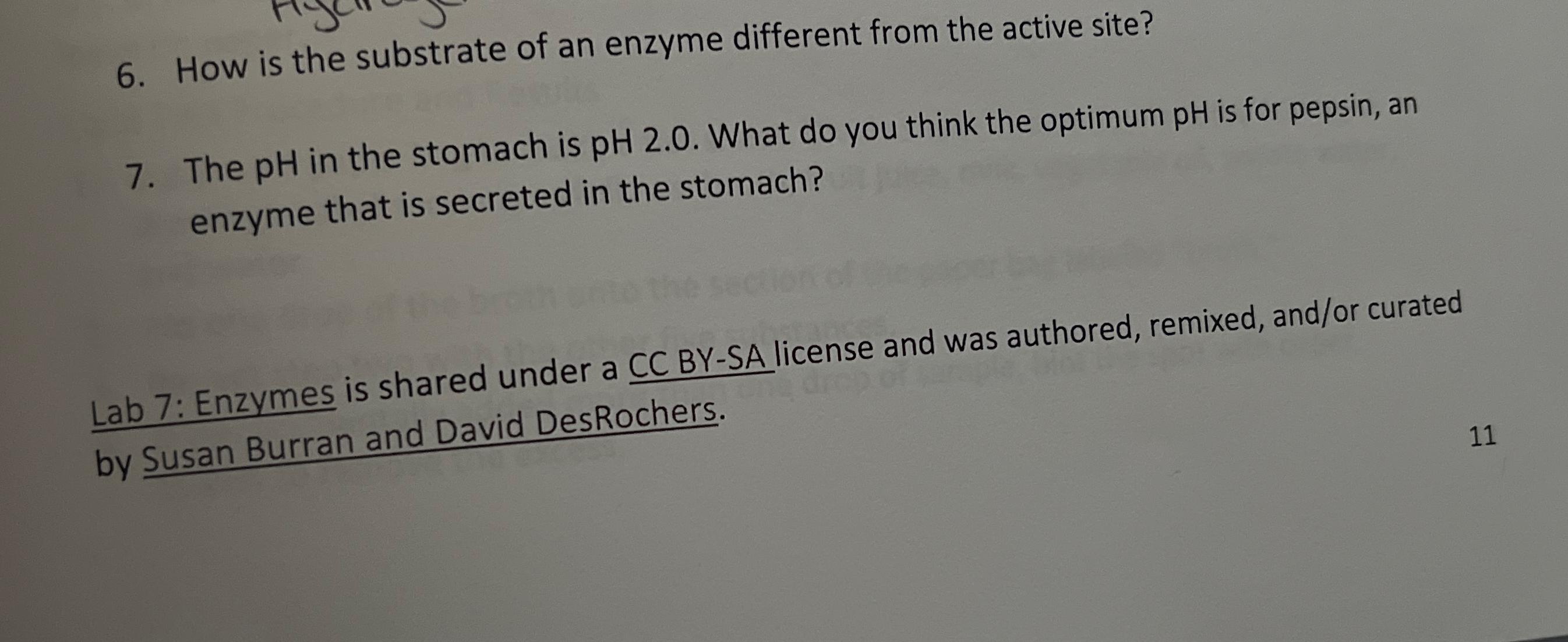what happens to the enzyme's active site above the optimum ph