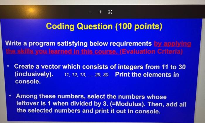 Solved Coding Question (100 points) Write a program | Chegg.com