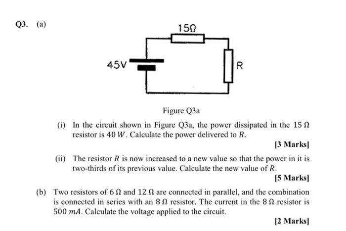 Solved Figure Q3a (i) In The Circuit Shown In Figure Q3a, | Chegg.com