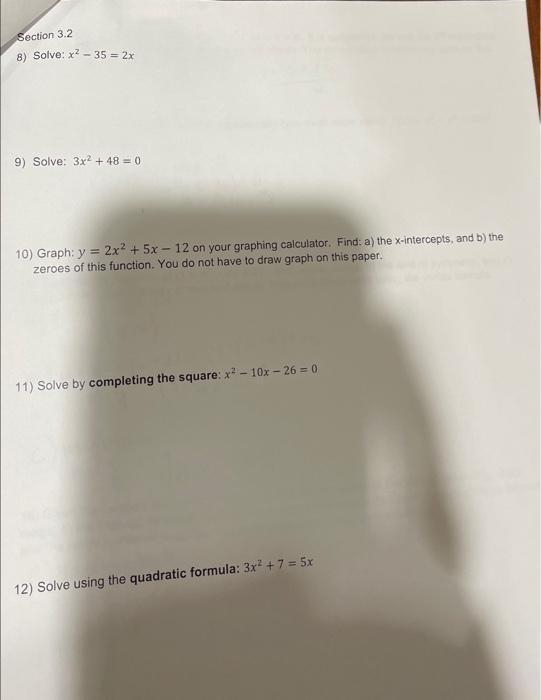 solve x 2 12x 35