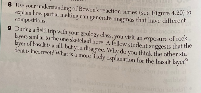 Solved EUUJ. 8 Use your understanding of Bowen's reaction | Chegg.com