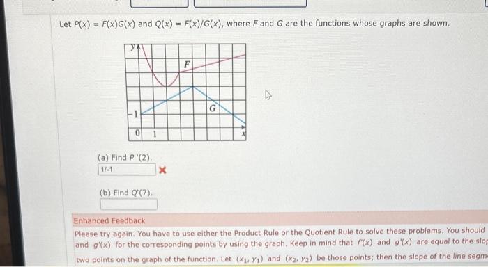 Solved Let P X F X G X And Q X F X G X Where F And G