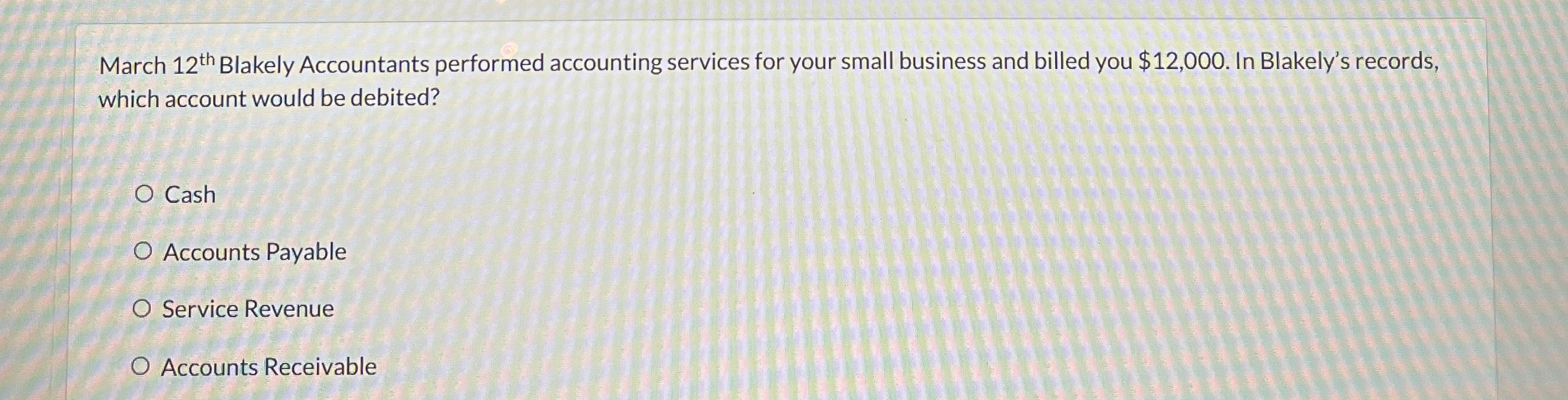 Solved March 12th ﻿Blakely Accountants performed accounting