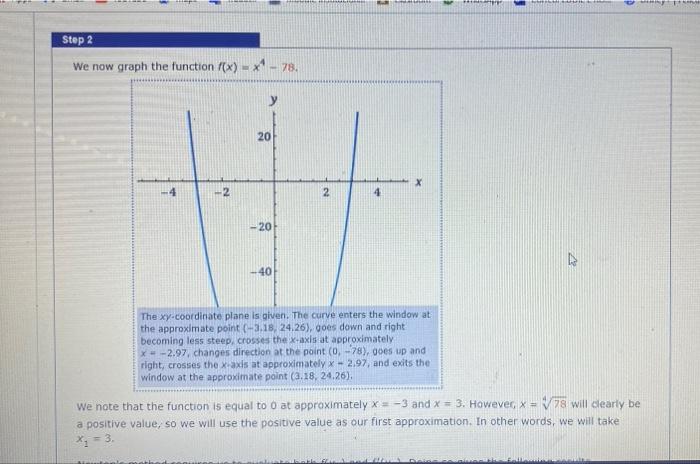 Solved Step 2 We now graph the function 7(x) = *1-78. у 20 | Chegg.com