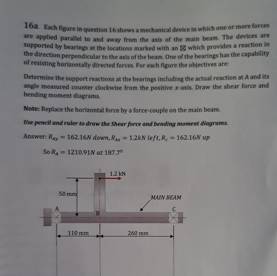 Solved 16a. Each figure in question 16 shows a mechanical | Chegg.com