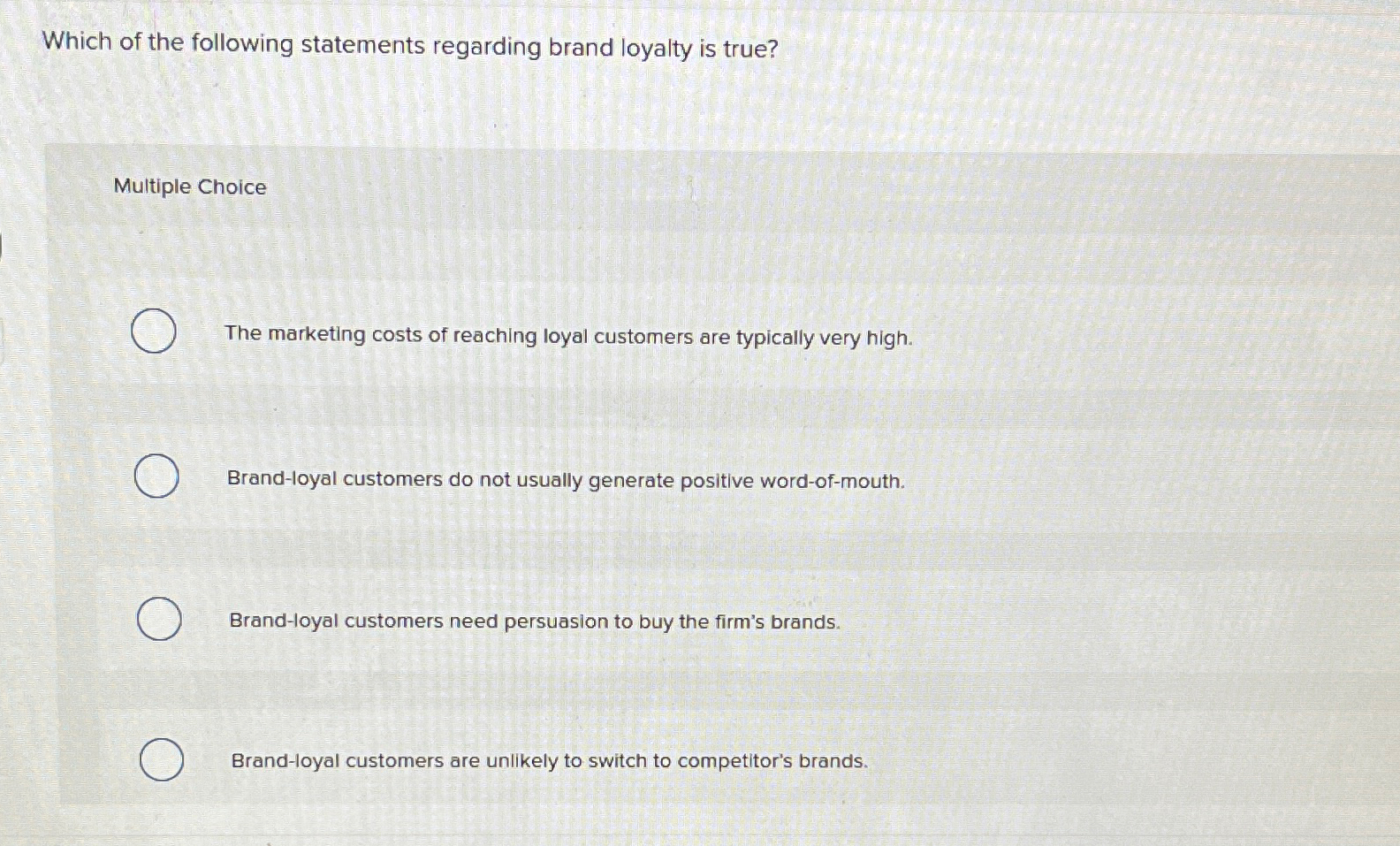 Solved Which of the following statements regarding brand | Chegg.com