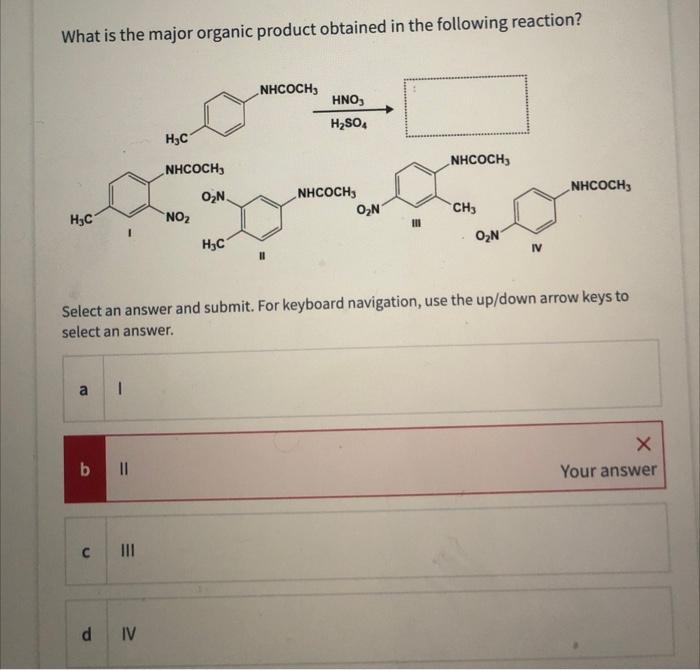 Solved Predict the product of this reaction. A B C D Select | Chegg.com